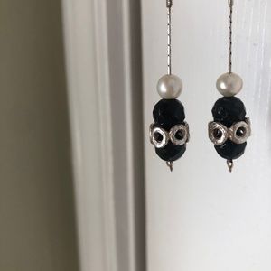 Sterling silver drop earrings